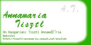 annamaria tisztl business card